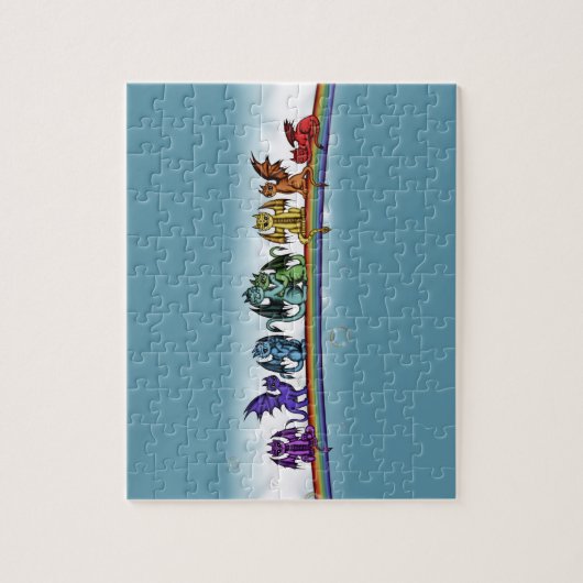 Regenboogdragons Legpuzzel (Verticaal)