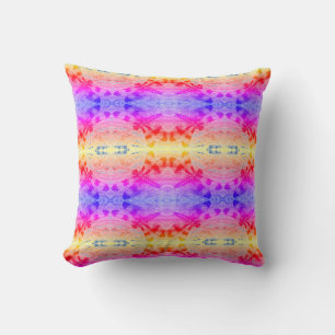 regenboogdragonvliespatroon massieve blauwe rug kussen