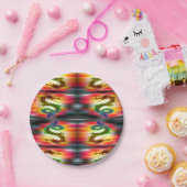 Regenboogdraken Papieren Bordje (Feest)
