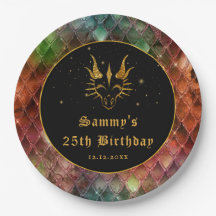 Regenboogdrakenschalen Gold Faux Glitter Birthday