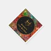 Regenboogdrakenschalen Gold Faux Glitter Birthday Servet (Hoek)