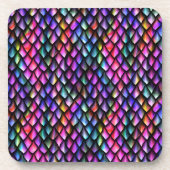 Regenboogdrakenschalen Onderzetters met kurk (Voorkant)