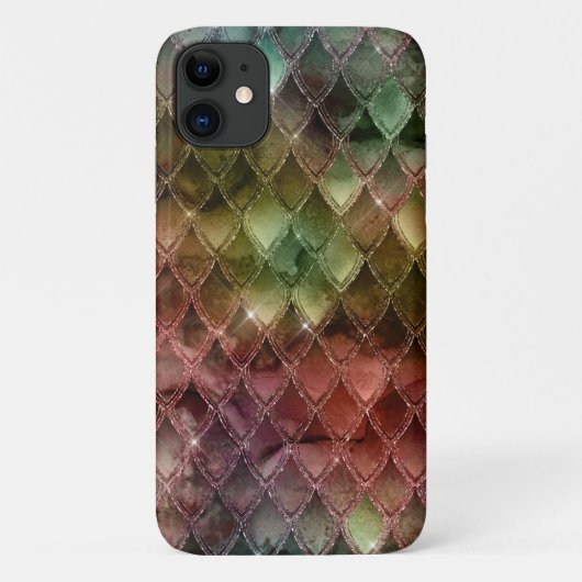 Regenboogdrakenschalen textuur Case-Mate iPhone case (Achterkant)