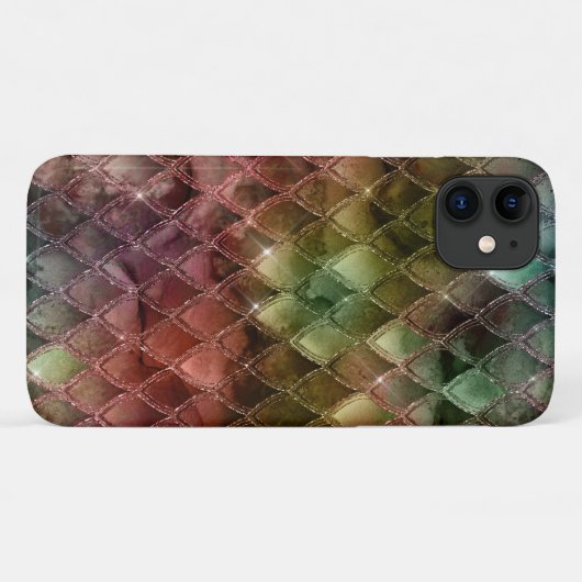 Regenboogdrakenschalen textuur Case-Mate iPhone case (Achterkant (horizontaal))