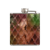 Regenboogdrakenschalen textuur heupfles (Achterkant)