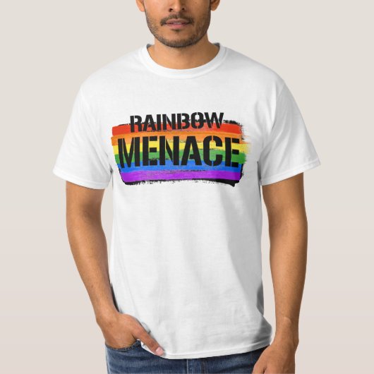 Regenboogdreiging T-shirt (Voorkant)