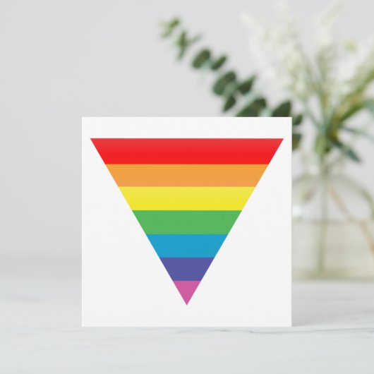 regenboogdriehoek kaart (Staand voorkant)