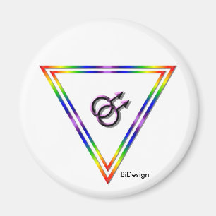 Regenboogdriehoek Mannelijke/Mannelijke Magneet