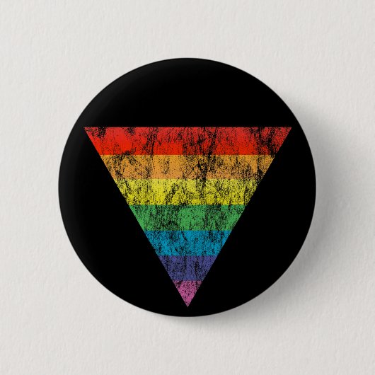 regenboogdriehoek ronde button 5,7 cm (Voorkant)