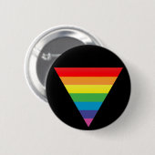 regenboogdriehoek. ronde button 5,7 cm (Voorkant /achterkant)