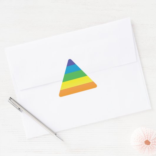 regenboogdriehoek sticker (Envelop)
