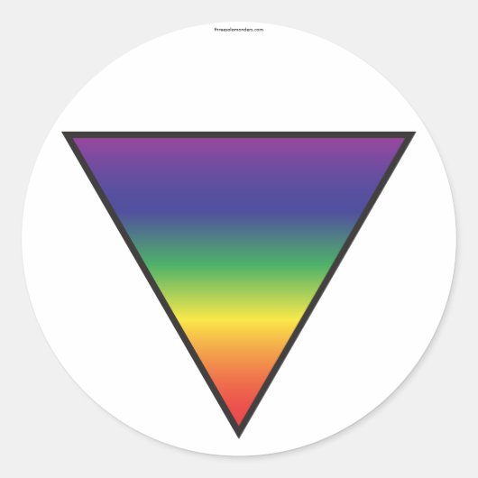 Regenboogdriehoek Stickers (Voorkant)