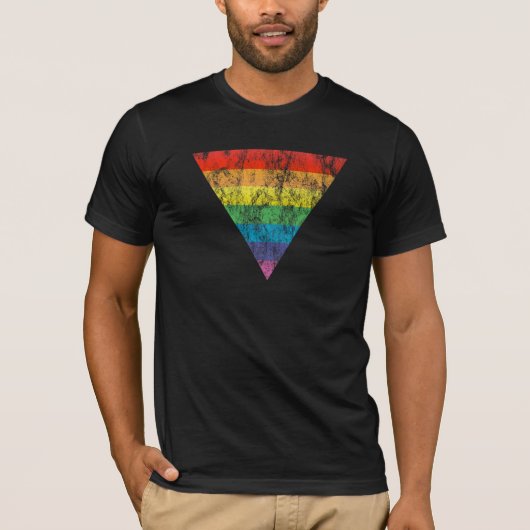regenboogdriehoek t-shirt (Voorkant)