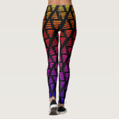Regenboogdriehoeken + lijnen leggings (Achterkant)