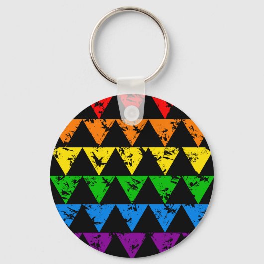 Regenboogdriehoeken, sleutelhanger (Voorkant)