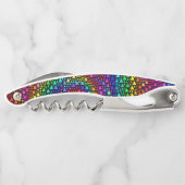 Regenboogdriehoeken Waiter's Korkschroefflesopener Kurkentrekker (Achterkant)