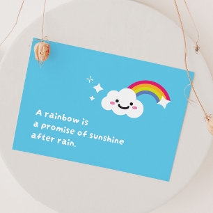 Regenboogdromen in een bewolkt Briefkaart