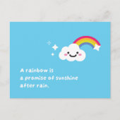 Regenboogdromen in een bewolkt Briefkaart (Voorkant)