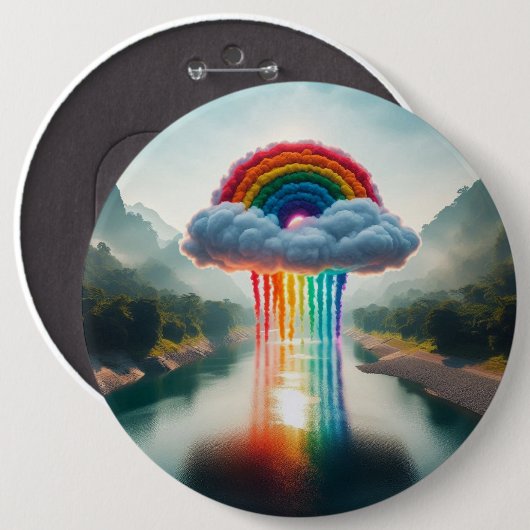 Regenboogdroom: Cloud Over River Button Collectie (Voorkant /achterkant)