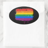 REGENBOOGDRUPPEL - .png Ovale Sticker (Tas)
