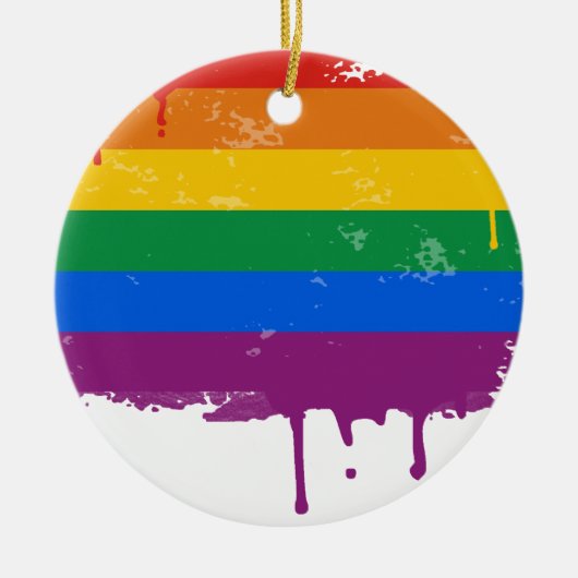 Regenboogdruppelaar Keramisch Ornament (Voorkant)