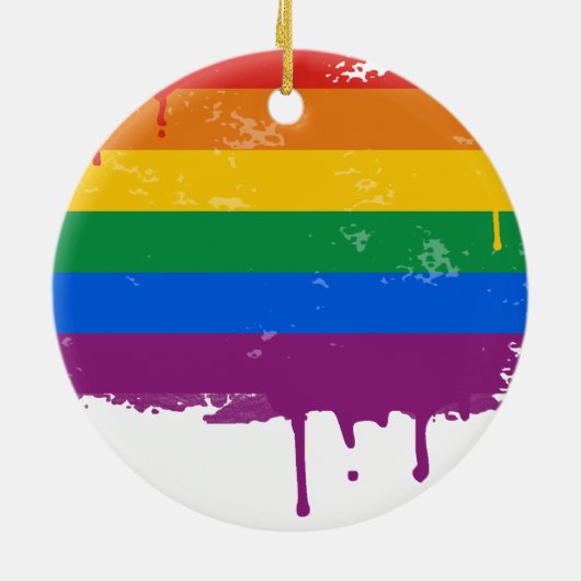 Regenboogdruppelaar Keramisch Ornament (Achterkant)