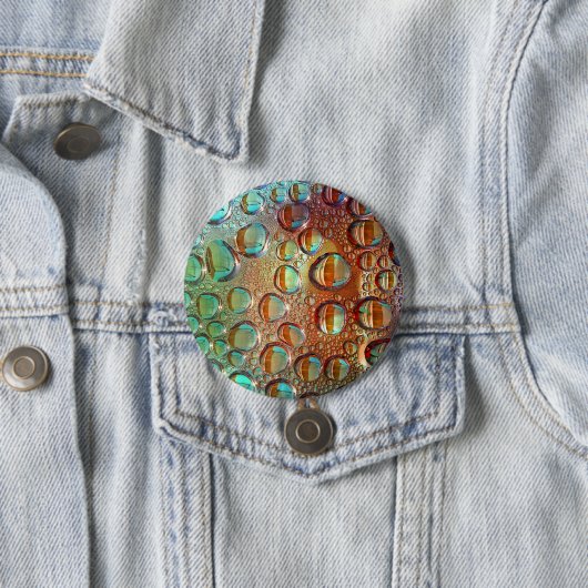 Regenboogdruppels Ronde Button 7,6 Cm (In situ)