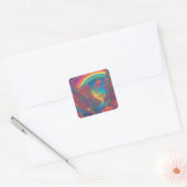 Regenboogduik Vierkante Sticker (Envelop)