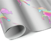 Regenboogeenheden op zilver cadeaupapier (Rol Hoek)