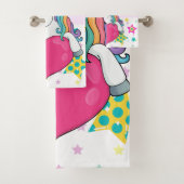 Regenboogeenheid met sterren bad handdoek (Insitu)