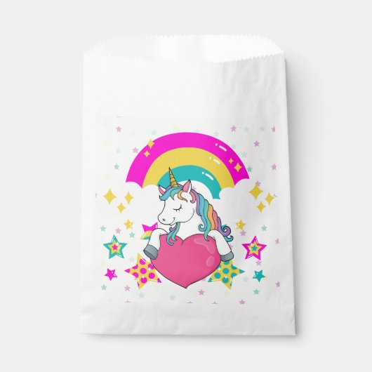 Regenboogeenheid met sterren bedankzakje (Voorkant)