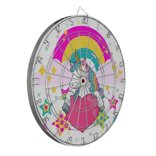 Regenboogeenheid met sterren dartbord (Voorkant Links)