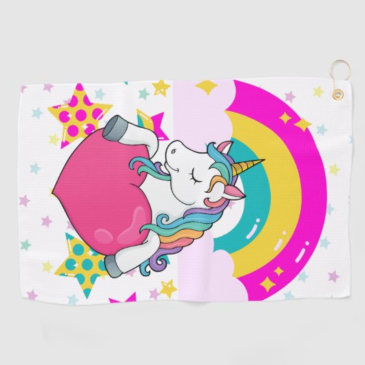 Regenboogeenheid met sterren golfhanddoek (Horizontaal)