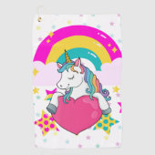 Regenboogeenheid met sterren golfhanddoek (Voorkant)