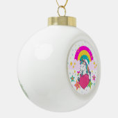 Regenboogeenheid met sterren keramische bal ornament (Links)