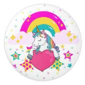 Regenboogeenheid met sterren keramische knop (Voorkant)