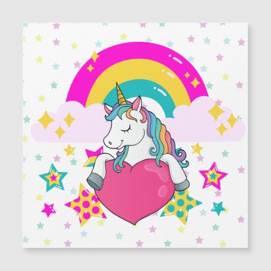 Regenboogeenheid met sterren Magnetische Kaart (Voorkant)