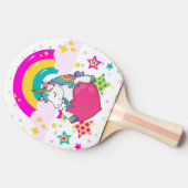 Regenboogeenheid met sterren tafeltennisbatje (Zijkant)