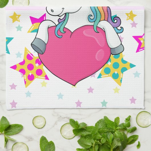 Regenboogeenheid met sterren theedoek (Gevouwen)