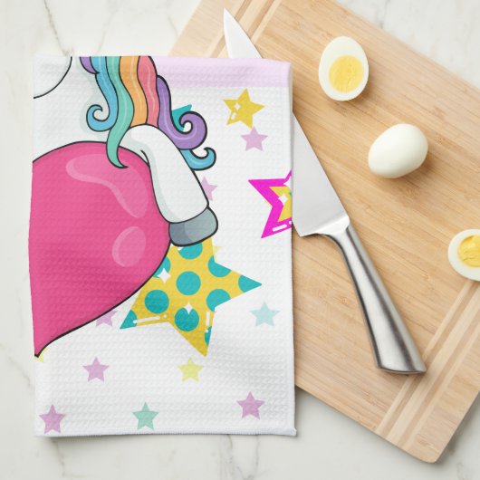 Regenboogeenheid met sterren theedoek (Quarter Fold)