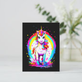 Regenboogeenhoorn Briefkaart (Staand voorkant)