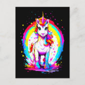 Regenboogeenhoorn Briefkaart (Voorkant)