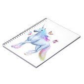 Regenboogeenhoorn en vlinders notitieboek (Linkerzijde)