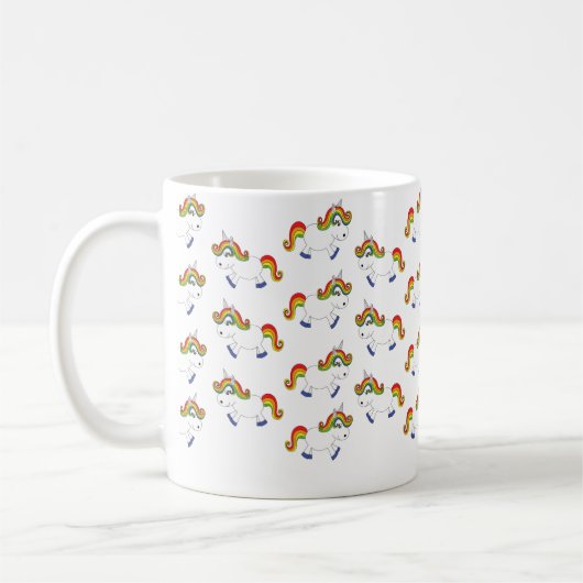 Regenboogeenhoorn Koffiemok (Links)