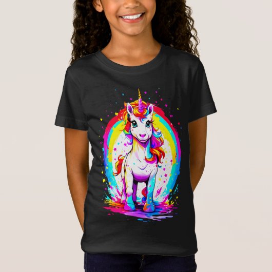 Regenboogeenhoorn T-shirt (Voorkant)