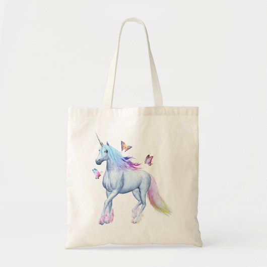Regenboogeenhoorn Tote Bag (Voorkant)