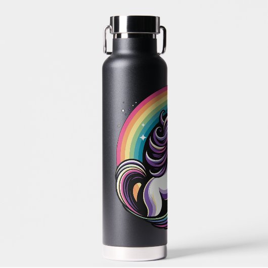 regenboogeenhoorn waterfles (Voorkant)