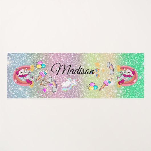 Regenboogeenhoorn Yogamat (Voorkant (horizontaal))