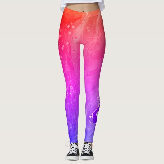 Regenboogeenhoornpaard Leggings (Voorkant)