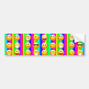 regenboogemoji bumpersticker